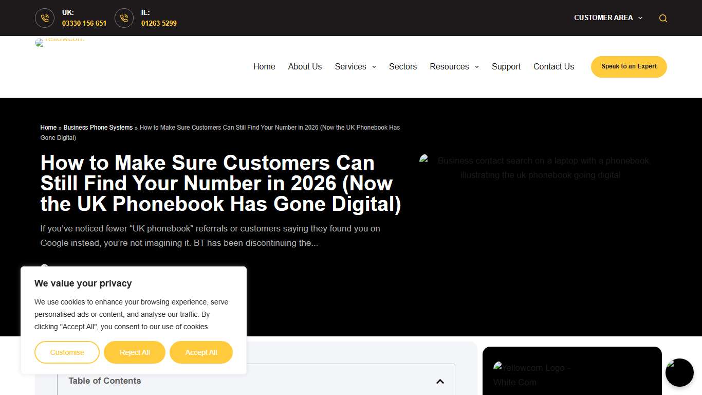 How to Make Sure Customers Can Still Find Your Number in 2026 (Now the UK Phonebook Has Gone Digital)